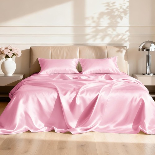 Luxury silky satin bed - luxury,